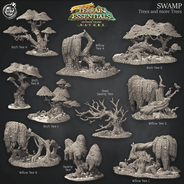 3D Printed Cast n Play Swamp Terrain Trees and more Trees Set Terrain Essentials Nature 28mm 32mm D&D (Online Only)