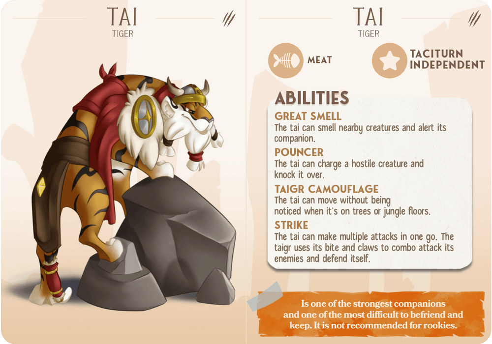 3D Printed Cast n Play Tai - The Tiger Companions 28mm 32mm D&D (Online Only)