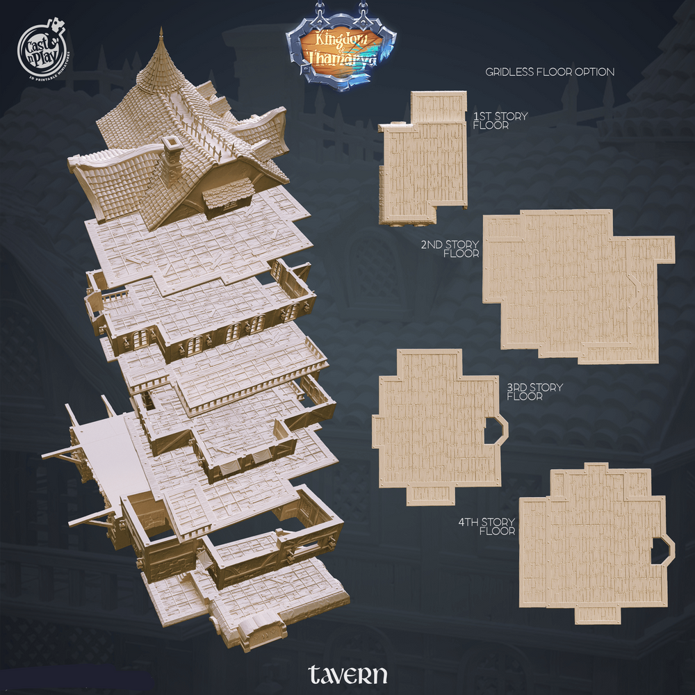 3D Printed Cast n Play Tavern Kingdom Of Thamarya 28mm 32mm D&D (Online Only)