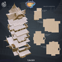 3D Printed Cast n Play Tavern Kingdom Of Thamarya 28mm 32mm D&D (Online Only)
