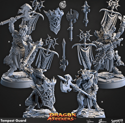 3D Printed Cast n Play Tempest Guard Dragon Seekers 28mm 32mm D&D (Online Only)