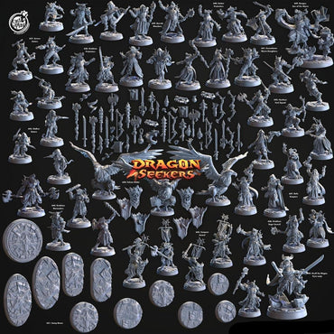 3D Printed Cast n Play Tempest Guard Dragon Seekers 28mm 32mm D&D (Online Only)