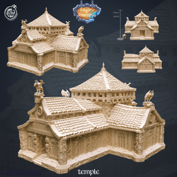 3D Printed Cast n Play Temple Kingdom Of Thamarya 28mm 32mm D&D (Online Only)