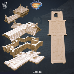 3D Printed Cast n Play Temple Kingdom Of Thamarya 28mm 32mm D&D (Online Only)