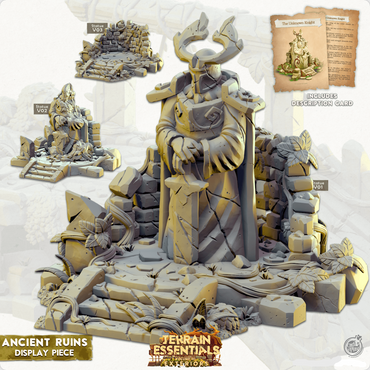 3D Printed Cast n Play Terrain Essentials Ancient Ruins - Display Statue Ancient Ruins Set 28mm 32mm D&D (Online Only)