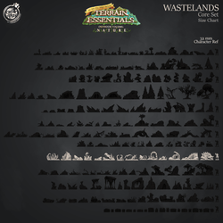 3D Printed Cast n Play Terrain Essentials Nature Wastelands Terrain - Wastelands Core Set 28mm 32mm D&D (Online Only)
