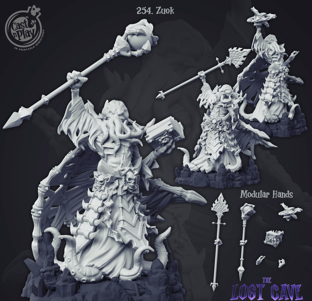 3D Printed Cast n Play The Lost Cave - Zuok 28mm 32mm D&D (Online Only)