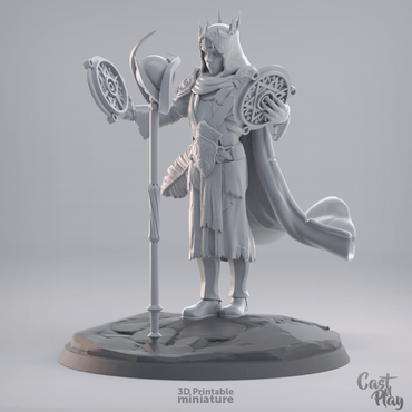 3D Printed Cast n Play - The Mage King 28mm 32mm D&D (Online Only)