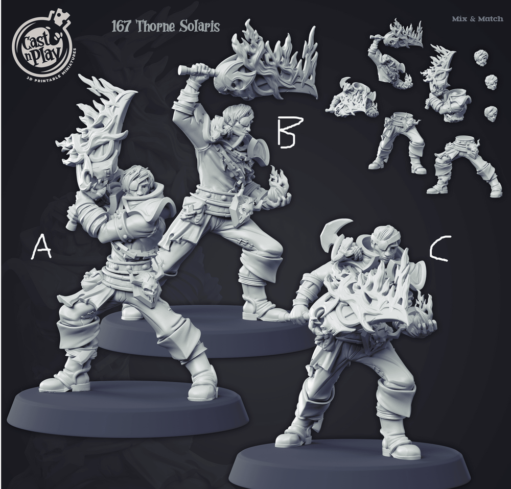 3D Printed Cast n Play - Thorne Solaris 28mm 32mm D&D (Online Only)