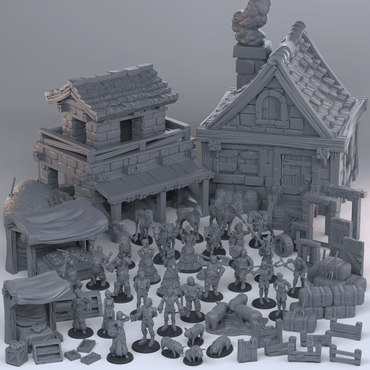 3D Printed Cast n Play Townsfolk Forth Release 28mm 32mm D&D (Online Only)