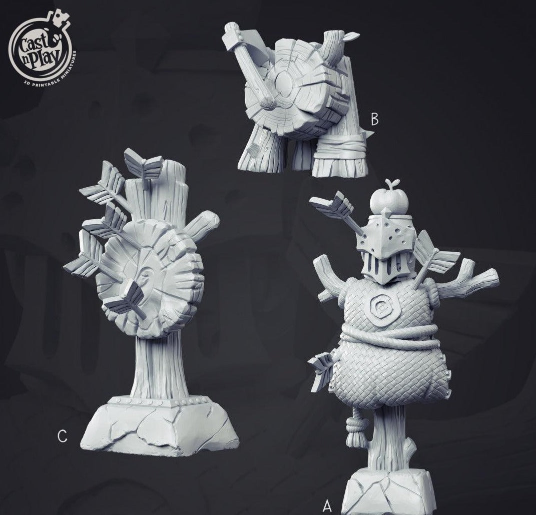 3D Printed Cast n Play Training Target Dummies 28mm 32mm D&D (Online Only)