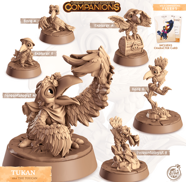 3D Printed Cast n Play Tukan - Toucan Companions 28mm 32mm D&D (Online Only)