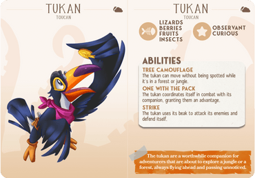 3D Printed Cast n Play Tukan - Toucan Companions 28mm 32mm D&D (Online Only)