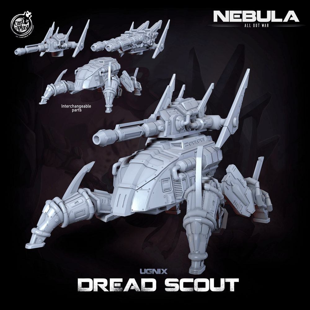 3D Printed Cast n Play Ugnix Dread Scout Nebula All Out War 28mm 32mm D&D (Online Only)