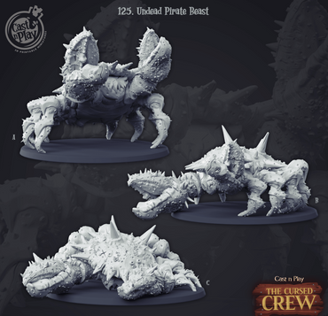3D Printed Cast n Play Undead Pirate Beast 28mm 32mm D&D (Online Only)