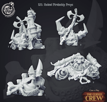 3D Printed Cast n Play Undead Pirate Ship Prop Weapons 28mm 32mm D&D (Online Only)