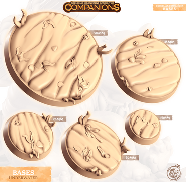3D Printed Cast n Play Underwater Bases Companion's Bases - Master Pack Companions 28mm 32mm D&D (Online Only)