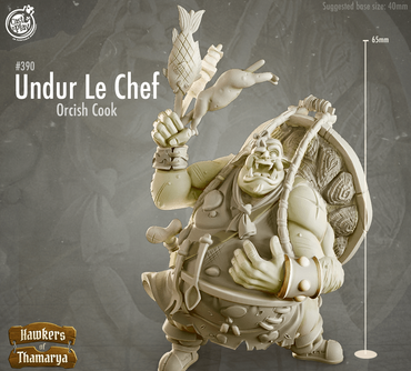 3D Printed Cast n Play Undur Le Chef 28mm 32mm D&D (Online Only)