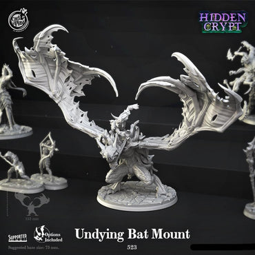 3D Printed Cast n Play Undying Bat Mount Hidden Crypt 28 32mm D&D (Online Only)