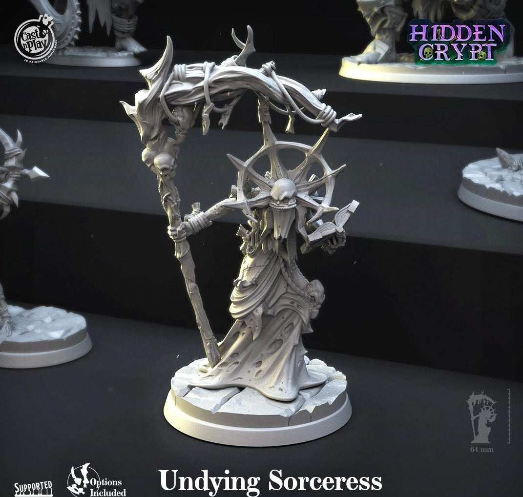 3D Printed Cast n Play Undying Sorceress 28mm 32mm D&D (Online Only)
