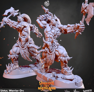 3D Printed Cast n Play Untur Orc Warrior Warriors of the Wastelands 28mm 32mm D&D (Online Only)
