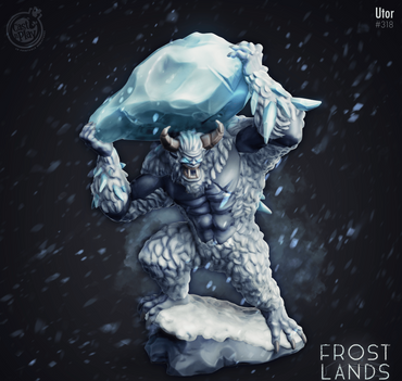 3D Printed Cast n Play Utor Yeti Frostlands 28mm 32mm D&D (Online Only)