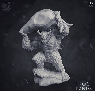 3D Printed Cast n Play Utor Yeti Frostlands 28mm 32mm D&D (Online Only)