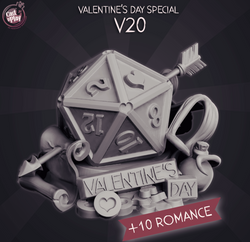 3D Printed Cast n Play Valentines Day Gamer Display D&D (Online Only)