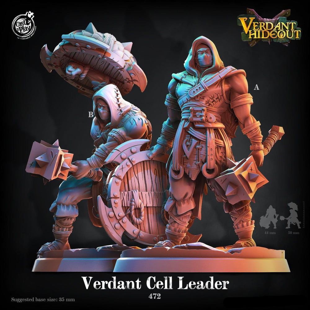 3D Printed Cast n Play Verdant Cell Leader Bandit Captain 28mm 32mm D&D (Online Only)