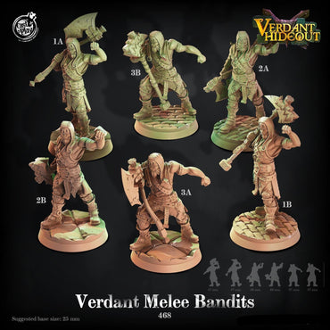 3D Printed Cast n Play Verdant Melee Bandits 28mm 32mm D&D (Online Only)