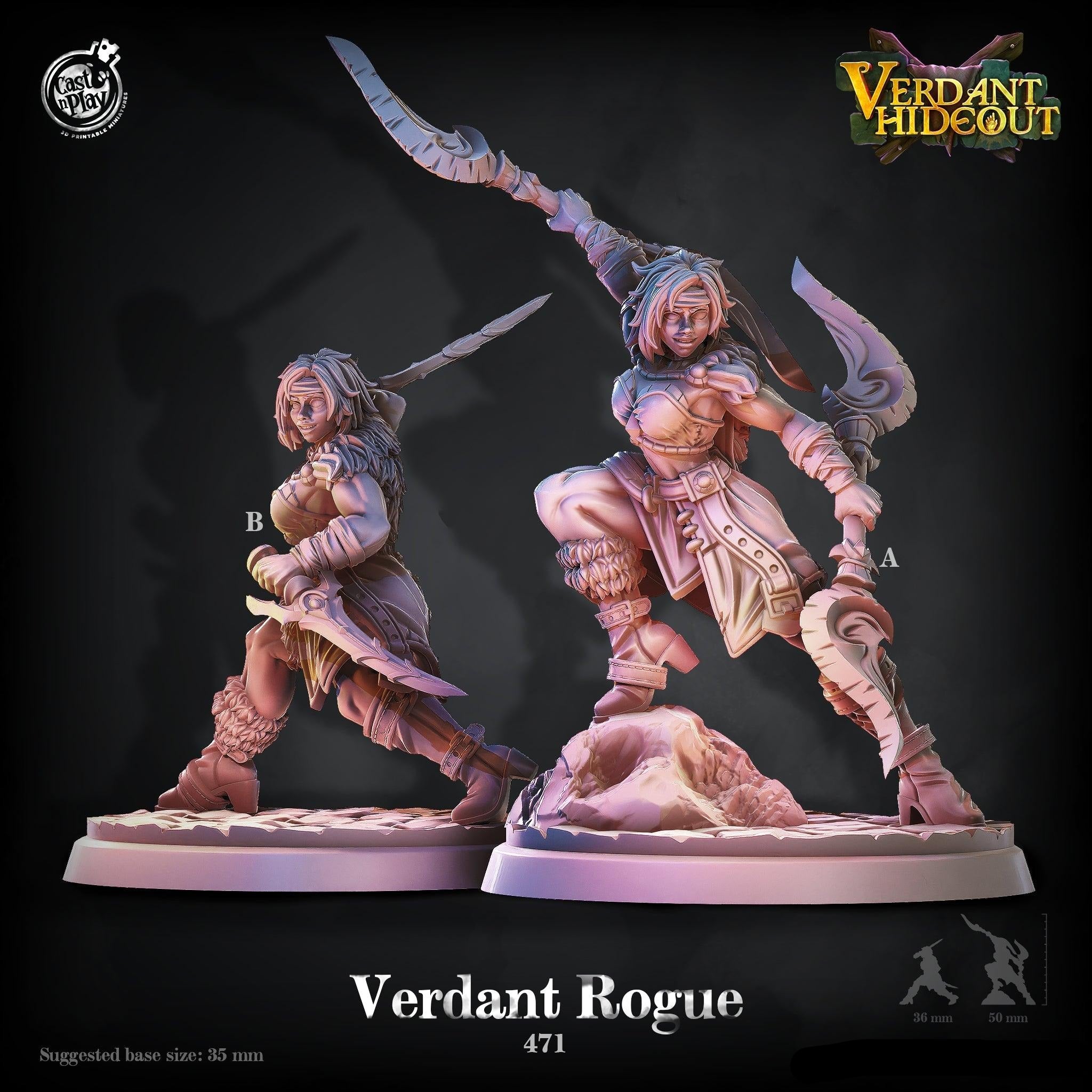 3D Printed Cast n Play Verdant Rogue Verdant Hideout 28mm 32mm D&D (Online Only)