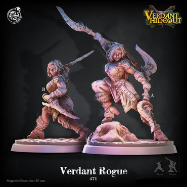 3D Printed Cast n Play Verdant Rogue Verdant Hideout 28mm 32mm D&D (Online Only)