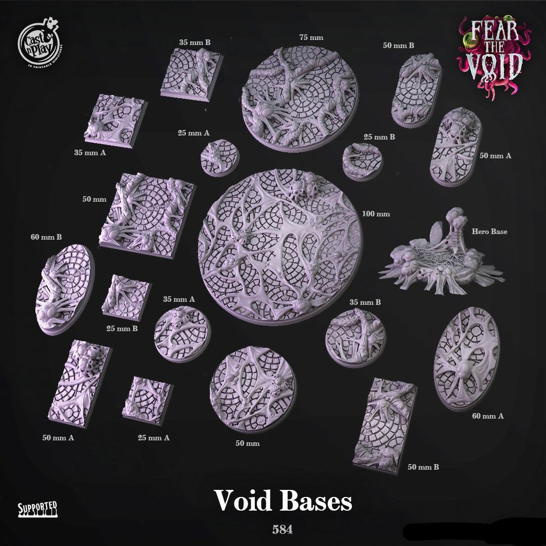 3D Printed Cast n Play Void Bases Fear the Void Set 28mm 32mm D&D (Online Only)