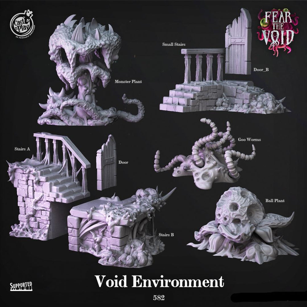 3D Printed Cast n Play Void Environment Terrain Fear the Void 28mm 32mm D&D (Online Only)