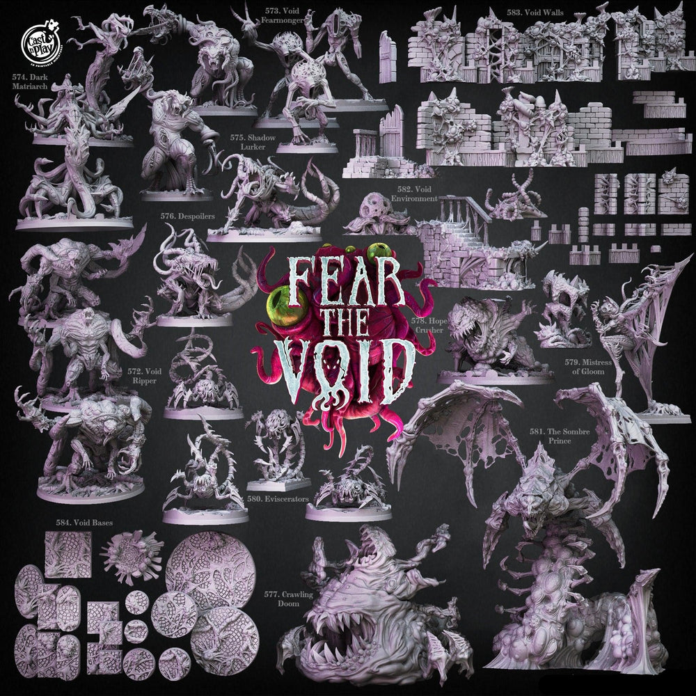 3D Printed Cast n Play Void Fearmonger Fear the Void 28mm 32mm D&D (Online Only)