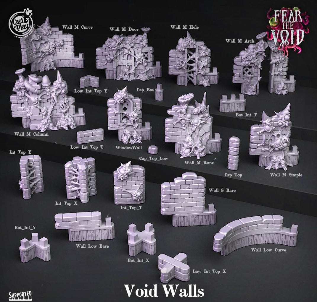 3D Printed Cast n Play Void Walls Terrain Fear the Void 28mm 32mm D&D (Online Only)