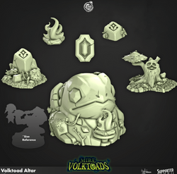 3D Printed Cast n Play Volktoad Altar Mire Volktoads Set 28mm 32mm D&D (Online Only)