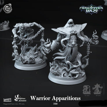 3D Printed Cast n Play Warrior Apparitions Forgotten Maze 28mm 32mm D&D (Online Only)