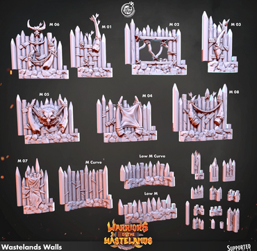 3D Printed Cast n Play Wastelands Walls Warriors of the Wastelands 28mm 32mm D&D (Online Only)
