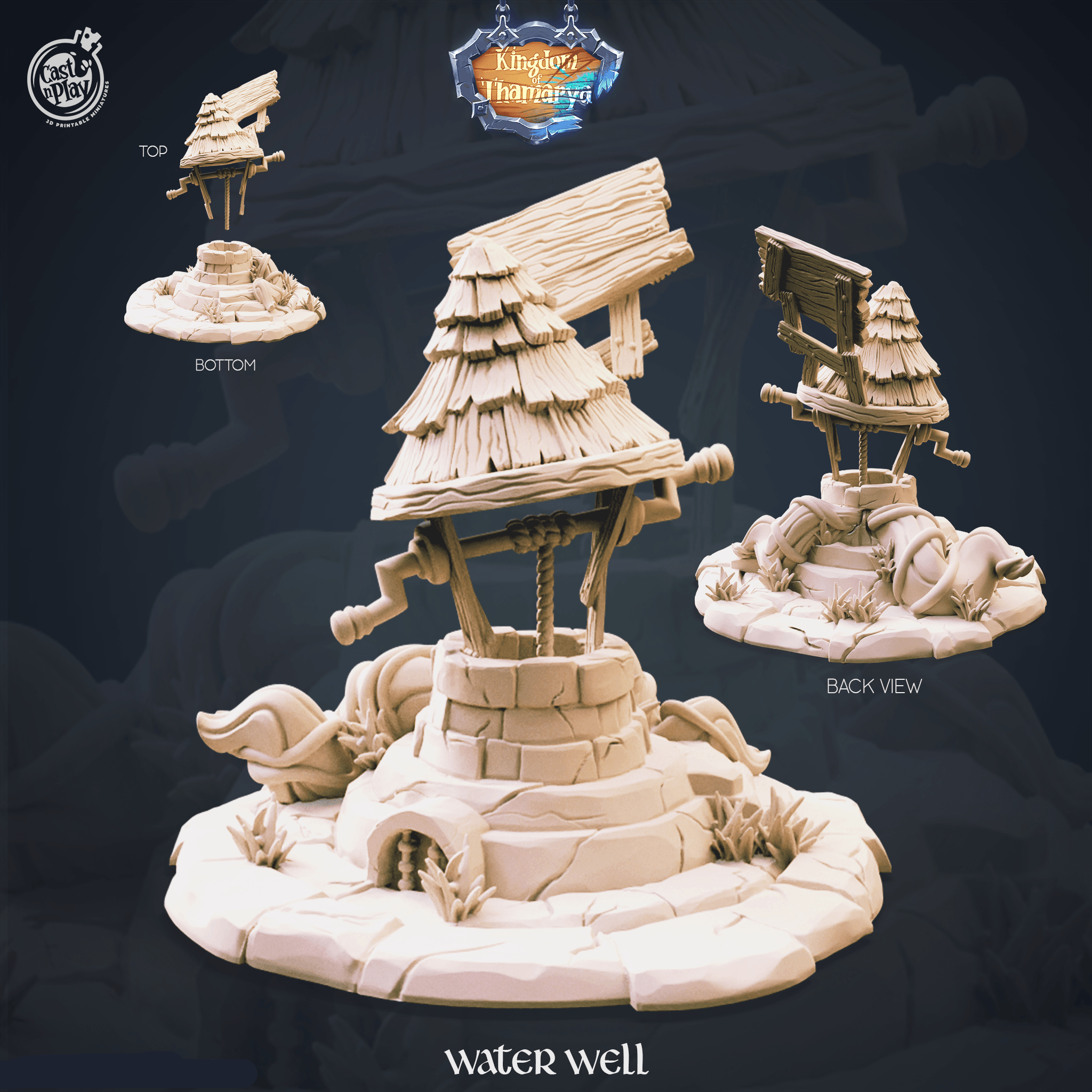 3D Printed Cast n Play Water Well Kingdom Of Thamarya 28mm 32mm D&D (Online Only)