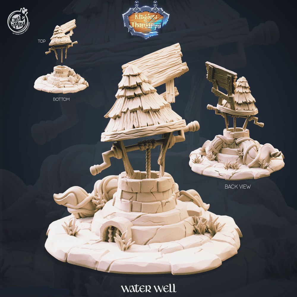 3D Printed Cast n Play Water Well Kingdom Of Thamarya 28mm 32mm D&D (Online Only)
