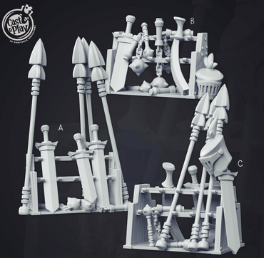 3D Printed Cast n Play - Weapon Racks 28mm 32mm D&D (Online Only)