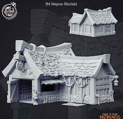 3D Printed Cast n Play Weapons Merchant Building Heroes Vol. 1 28mm 32mm D&D (Online Only)
