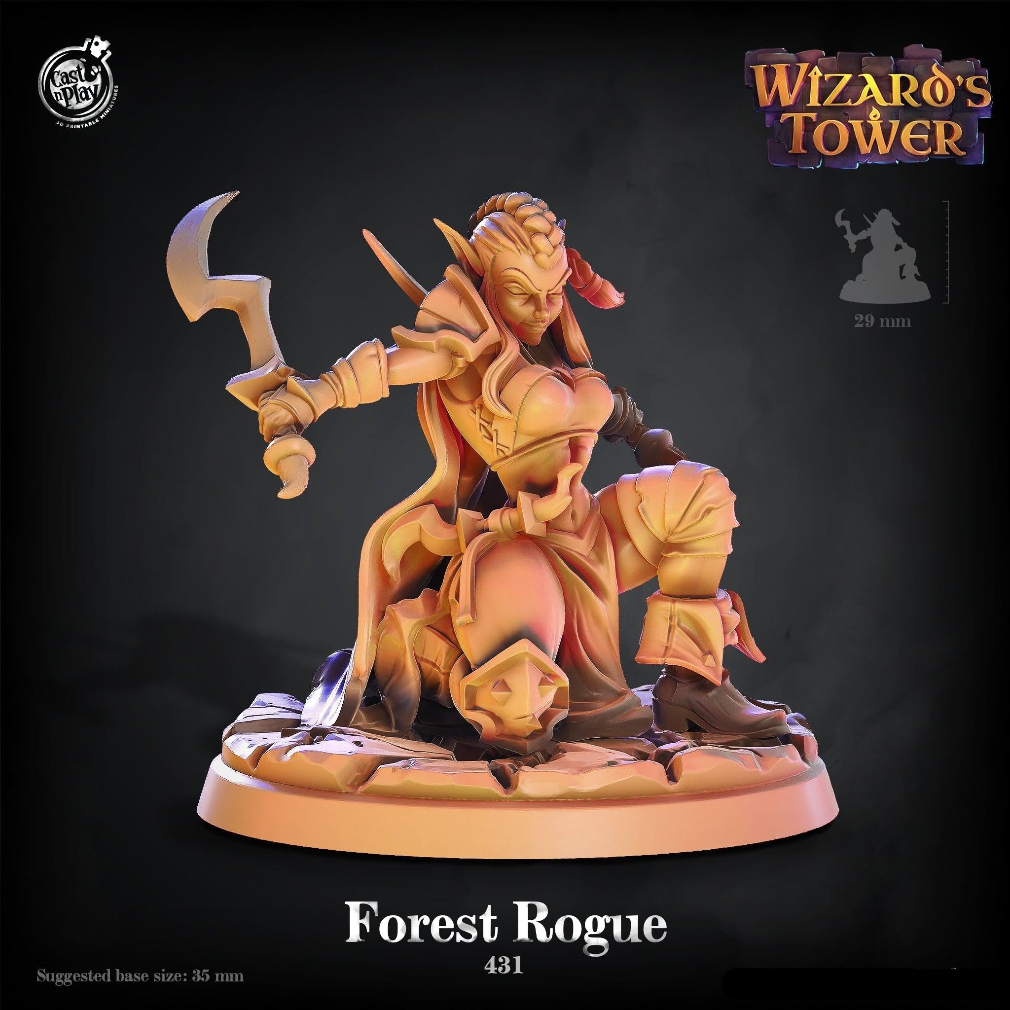 3D Printed Cast n Play Wizard's Tower - Forest Rogue 28mm 32mm D&D (Online Only)