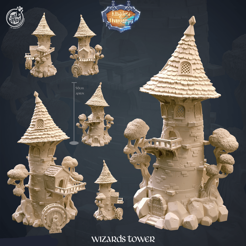 3D Printed Cast n Play Wizard's Tower Kingdom Of Thamarya 28mm 32mm D&D (Online Only)