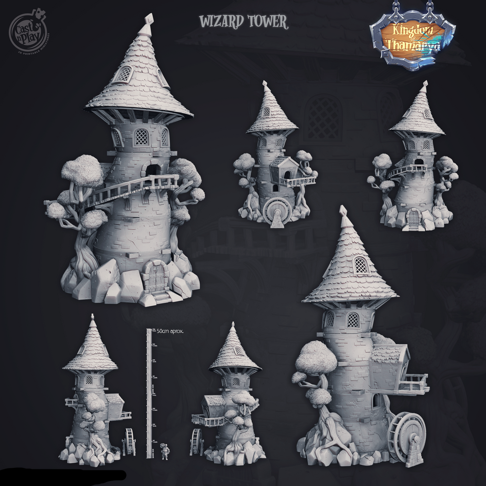 3D Printed Cast n Play Wizard's Tower Kingdom Of Thamarya 28mm 32mm D&D (Online Only)