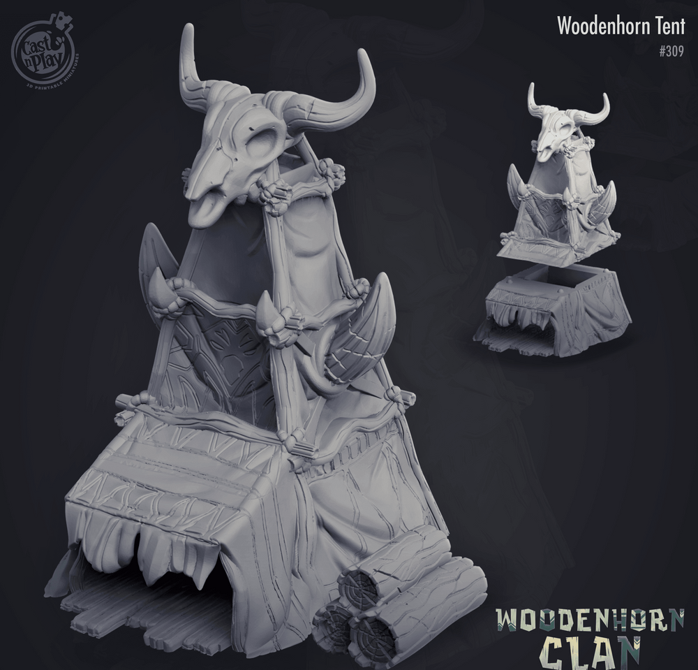 3D Printed Cast n Play Woodenhorn Clan - Woodenhorn Tents 28mm 32mm D&D (Online Only)