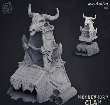 3D Printed Cast n Play Woodenhorn Clan - Woodenhorn Tents 28mm 32mm D&D (Online Only)