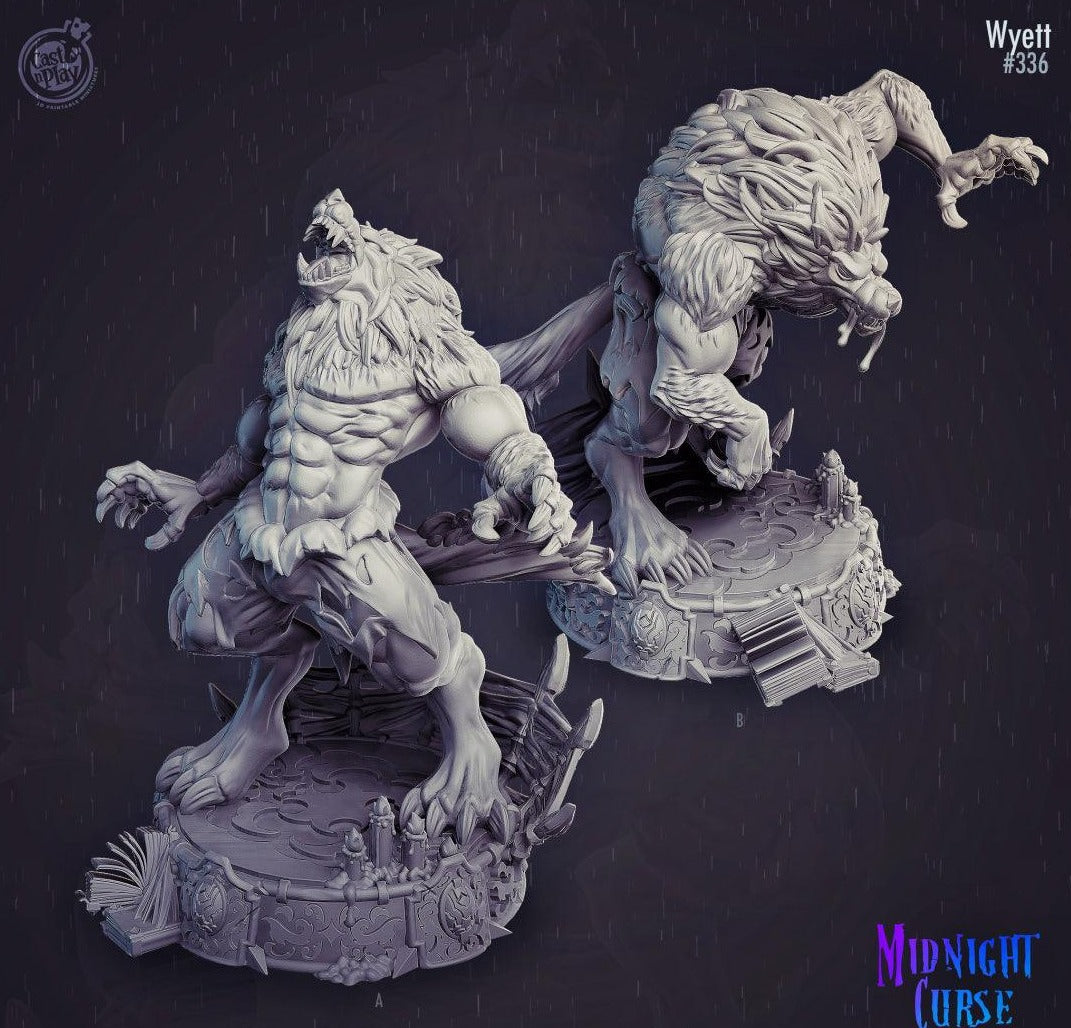 3D Printed Cast n Play Wyett Werewolf Midnight Curse 28mm 32mm D&D (Online Only)