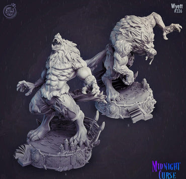 3D Printed Cast n Play Wyett Werewolf Midnight Curse 28mm 32mm D&D (Online Only)